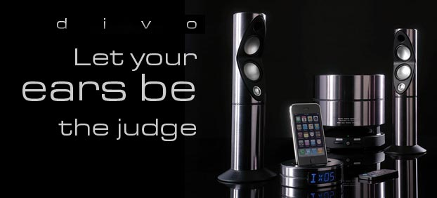 Divo music system from IXOS. Upgrade your HD TV sound, plus iPod dock.