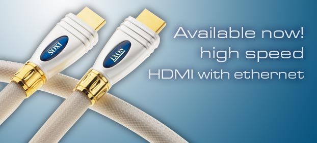 High Speed HDMI cable with ethernet. Single HD cable solution for home cinema installation.